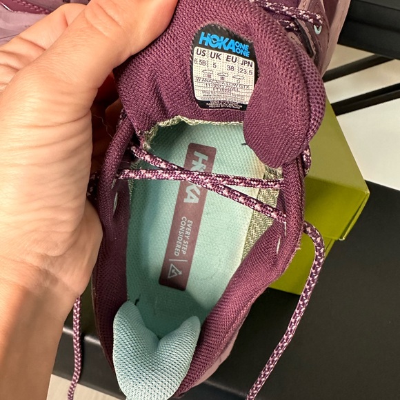 Hoka Women's Burgundy and Pink Athletic / Hiking Shoes - Picture 5 of 5
